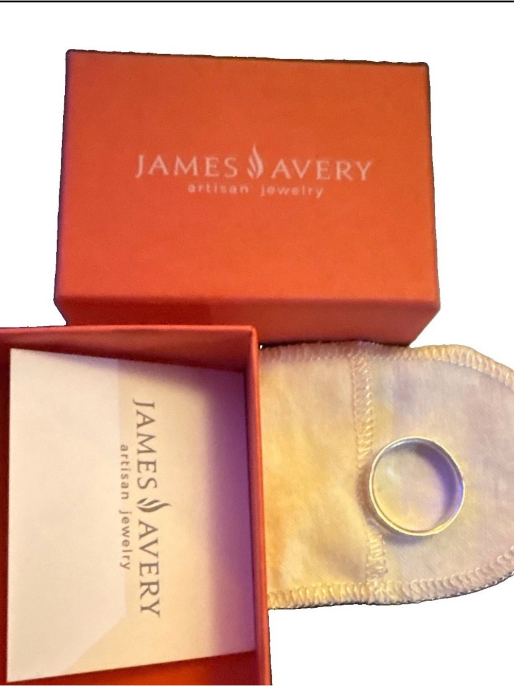 James Avery Sterling Silver 925 Hand Hammered Band Ring Size 11 IN BOX